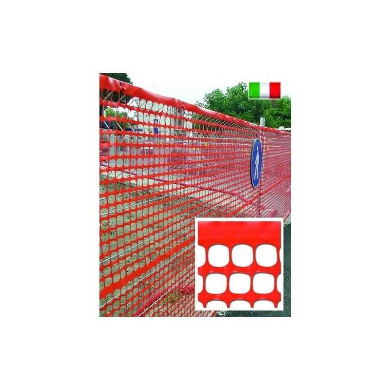 Orange construction site net cm. 120 - roll 50 mt.