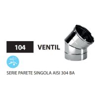 Single-wall AISI304 stainless steel ventilation ducts